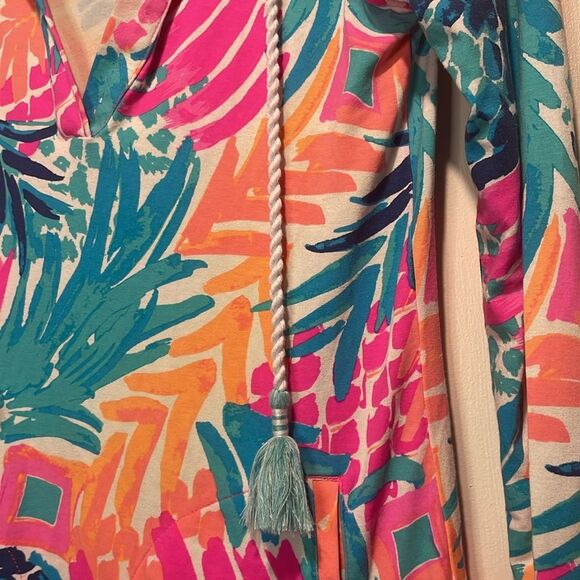 Lilly Pulitzer- “Riley” Hooded Vibrant Beach Cover-Up Dress w/ UPF 50+ Size XXS - Picture 5 of 10
